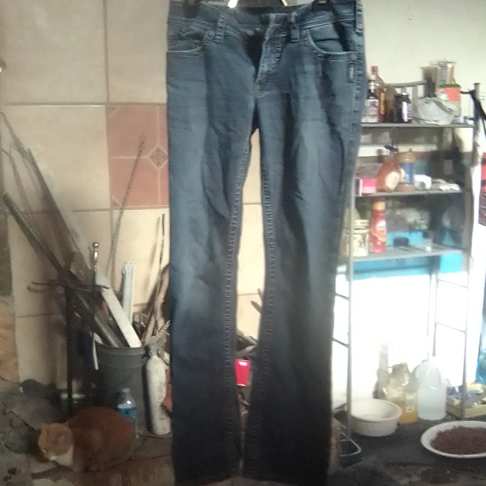 Silver designer jeans